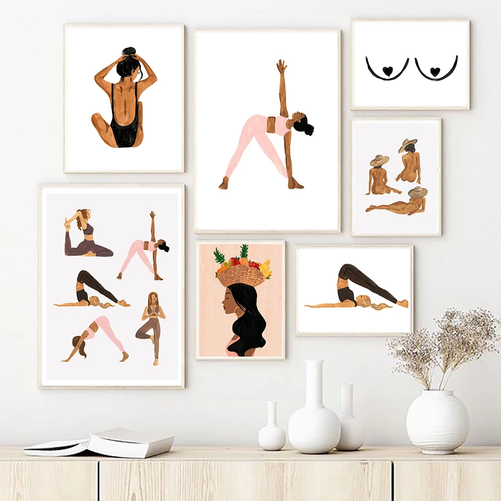 

Yoga Gifts Pictures Feminism Women Power Wall Art Canvas Painting Prints Funny Posters For Living Room Bedroom Office Decoration