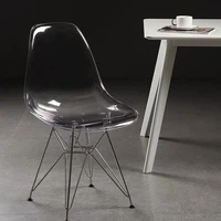 2pcs chair crystal chair transparent chair nordic plastic chair stool outdoor chair study chair nail art balcony chair