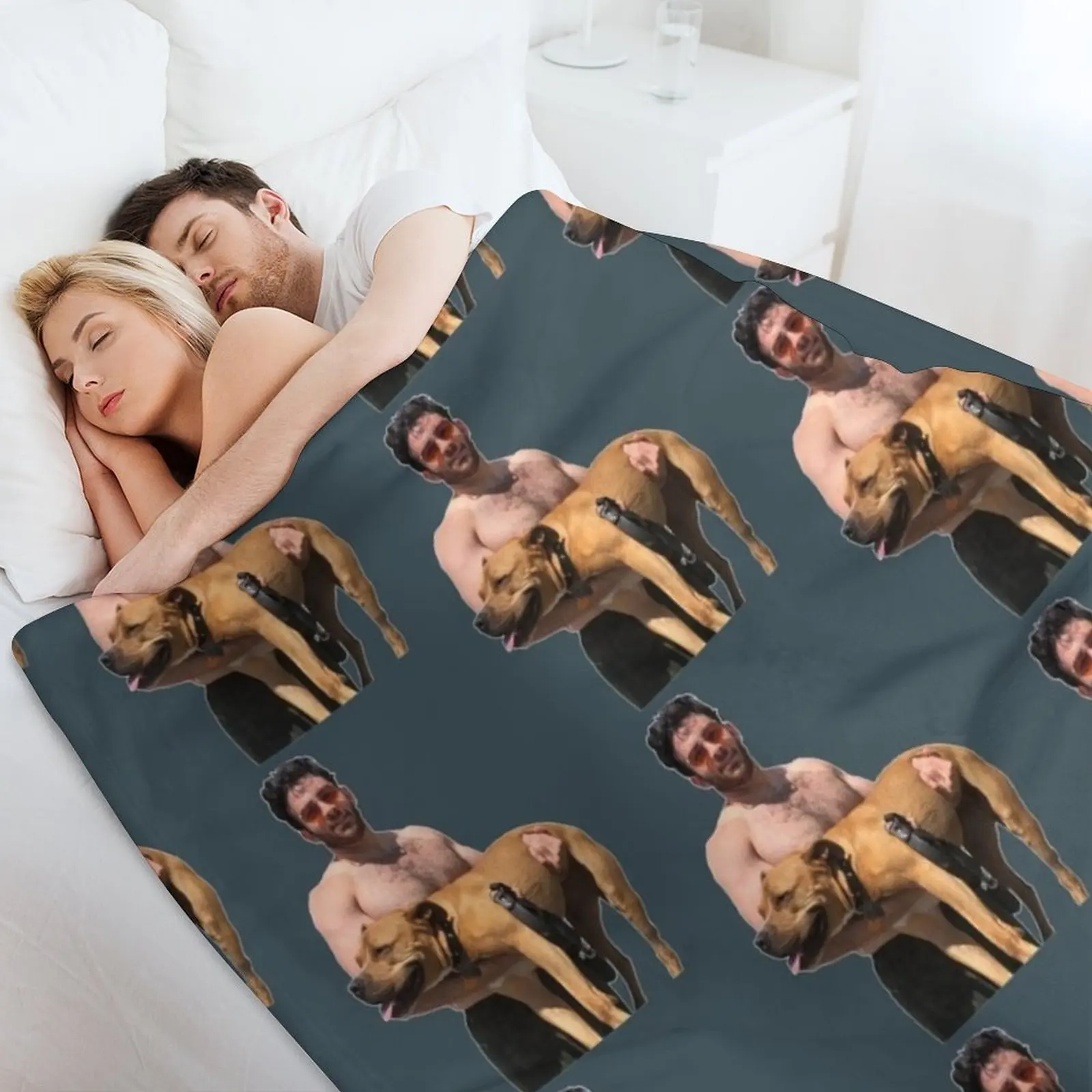 Одеяло Хасан Пайкер и счастливая собака Очень большое одеяло Роскошные