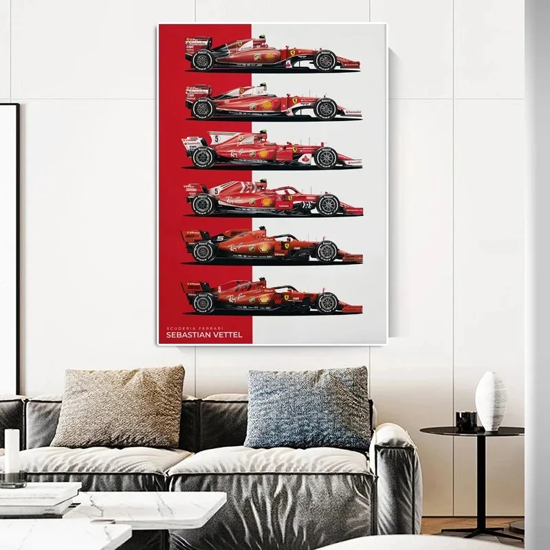Aston Martin F1 AMR23 Формула 1 Гоночный Постер Печать На Холсте Современный Стиль