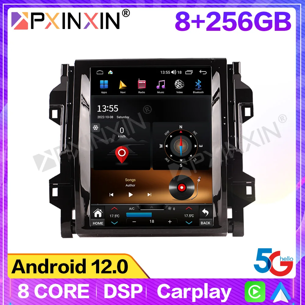 

Android12 256G For Toyota Fortuner/HILUX Revo 2018-2020 ​Car Radio Stereo Autoradio Tesla Style Multimedia Player GPS Navi Unit