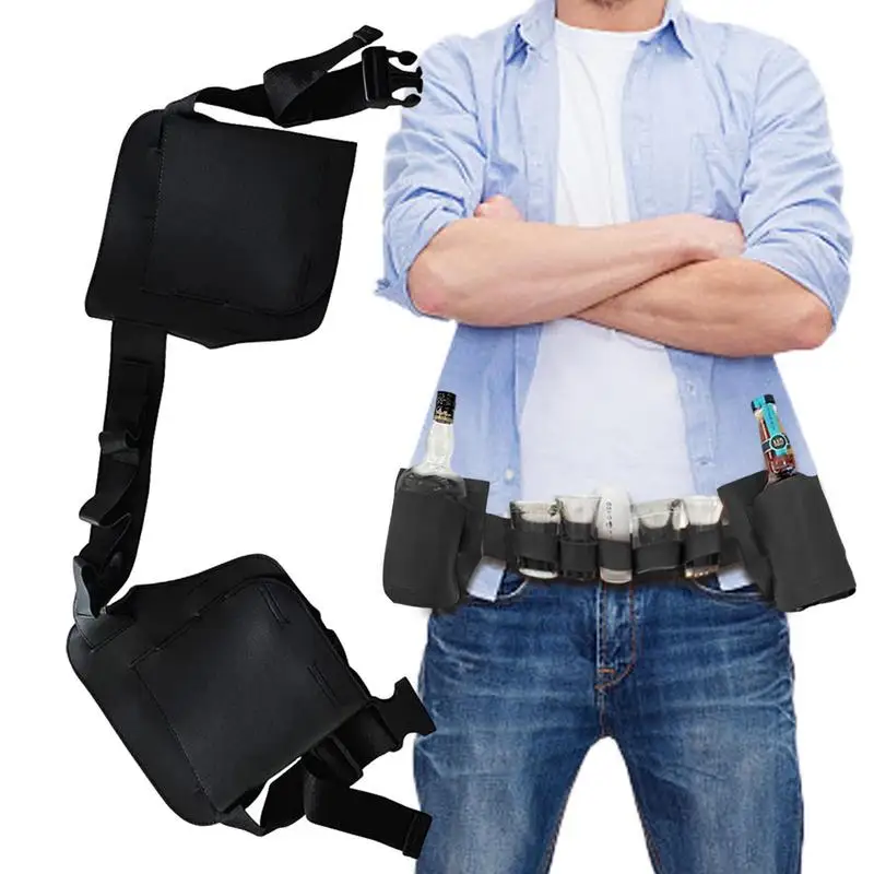 

Регулируемый поясной ремень для пива, утолщенный держатель для бутылок и пива, для вечеринок и кемпинга