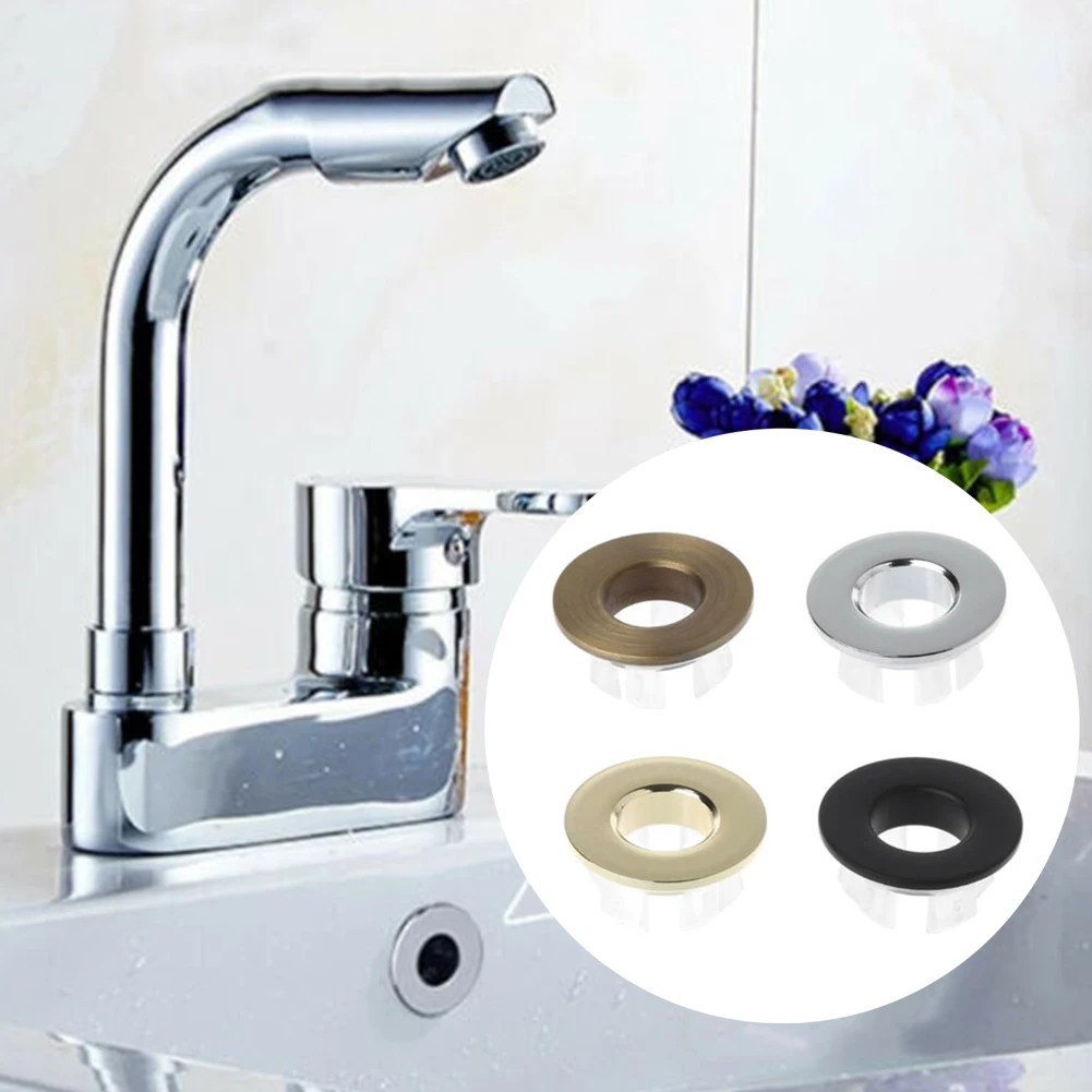 

Made Basin Sink Overflow Cover Decorative Cover Insert Hole For Bathroom Faucet Replacement Brass For 22mm To 24mm Flood Opening