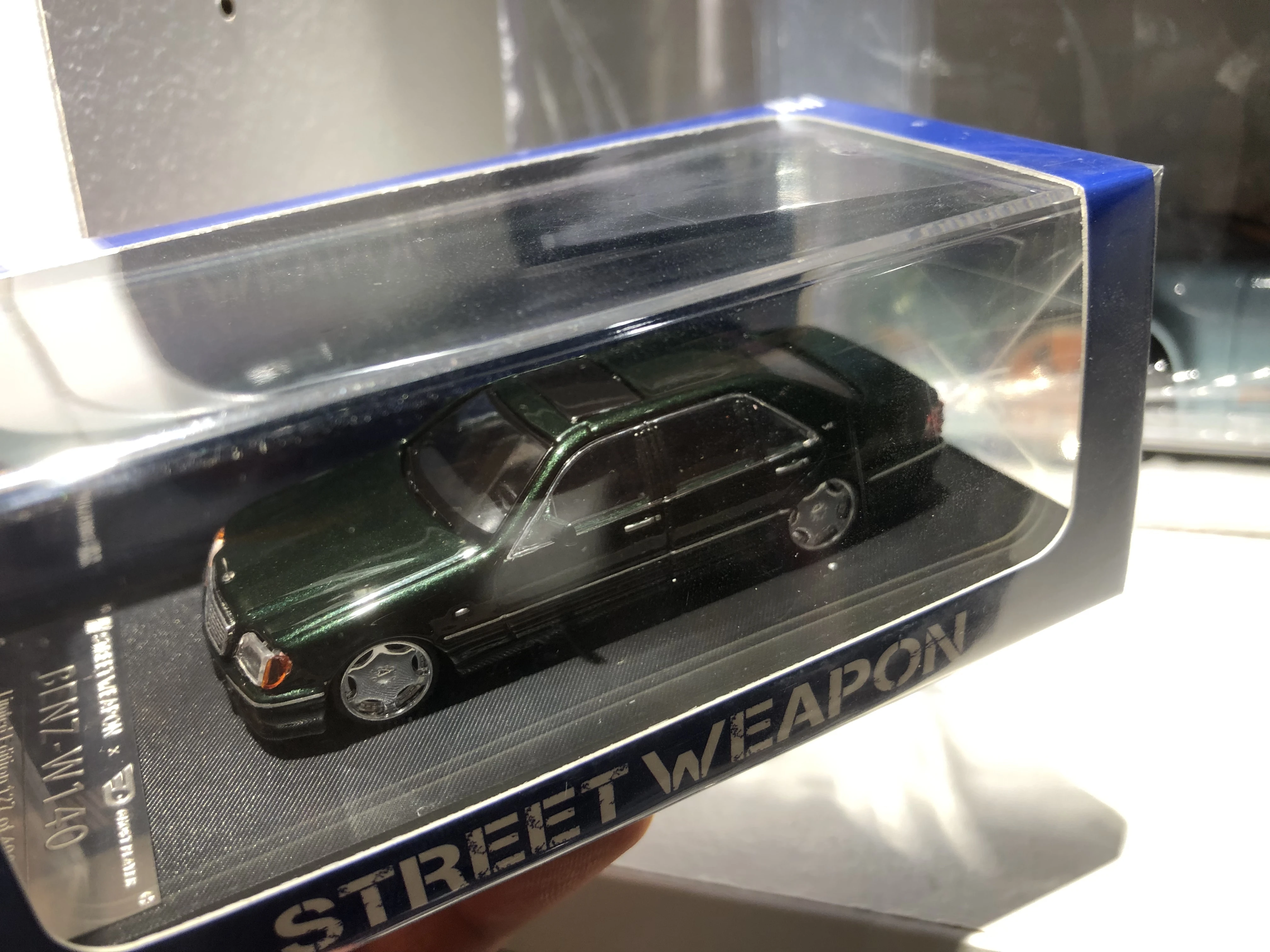 SW STREET WEAPON 1/64 MB S CLASS W140 Зеленая литая под давлением модель автомобиля Коллекция