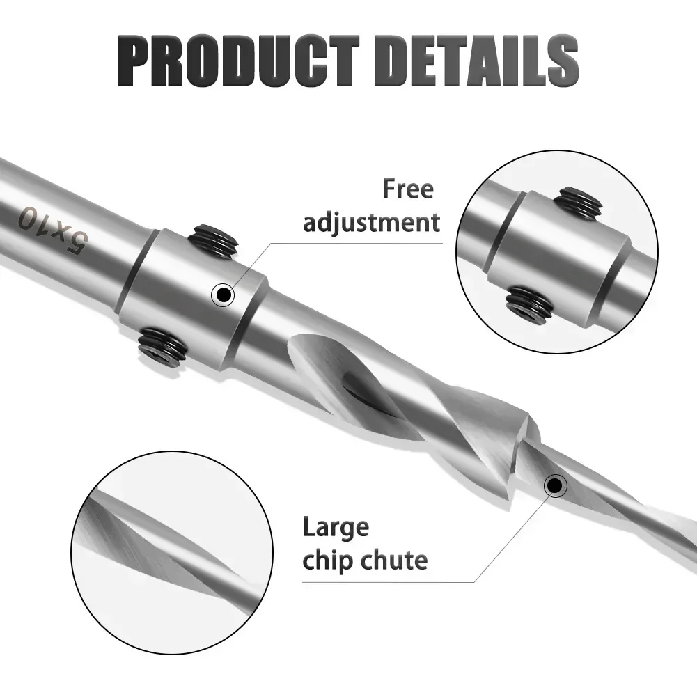 5 шт./компл. D3 мм-D10 мм деревообрабатывающая потайная головка сверло для салата