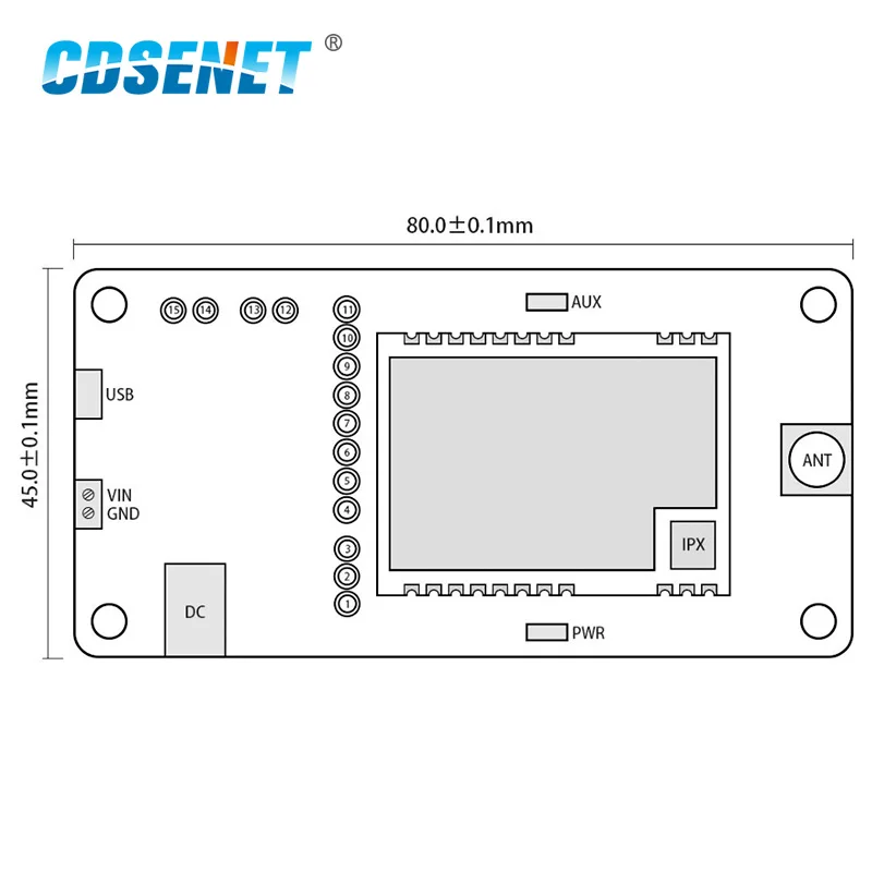 SX1262 SX1268 433MHz LoRa Module Rf  Modules Test Development Board Kits E22-400TBH-01 Wireless Transmitter Receiver