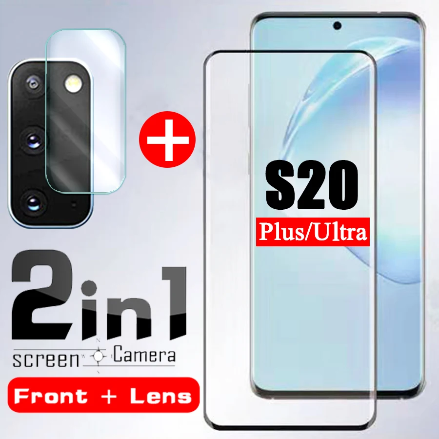 

2 in1 for Samsung s20 s21 ultra camera lens Protective glass Samsung S20 S21plus screen protector tempered glass Galaxy S20 S21