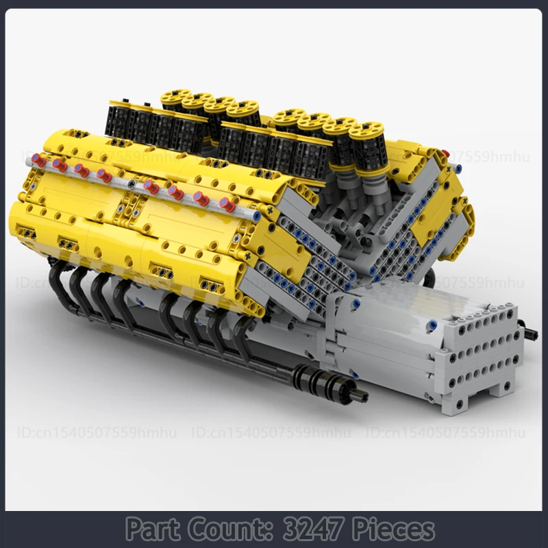 Конструктор MOC GBC модуль V16 двигатель с двойной штангой Valvesystem модель