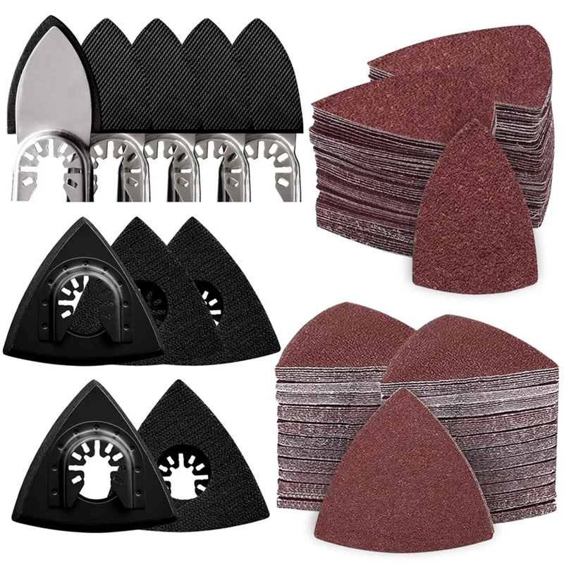 260 шт. набор осциллирующих шлифовальных накладок треугольные шлифовальные