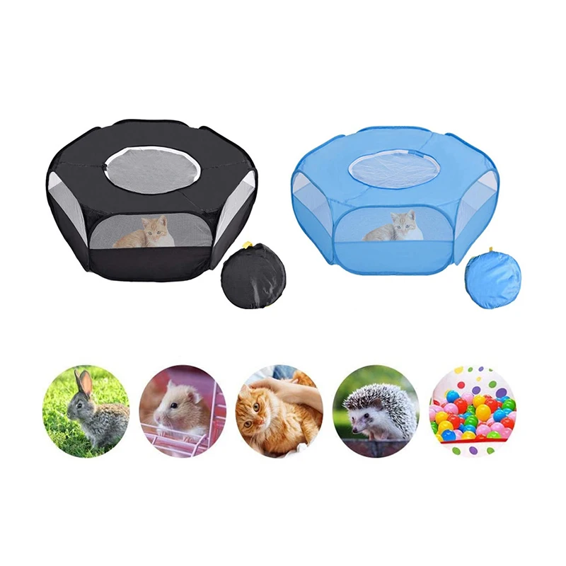

Новый портативный манеж для домашних животных для игр в помещении и на открытом воздухе, складной забор для маленькой искусственной палатк...
