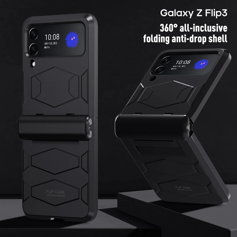 

Z Flip 3 Case For Samsung Galaxy Z Flip 3 5G Hinge Armor Shockproof Cover Z Flip3 ZFlip3 Back Shell For Galaxy Z Flip 3 Cases