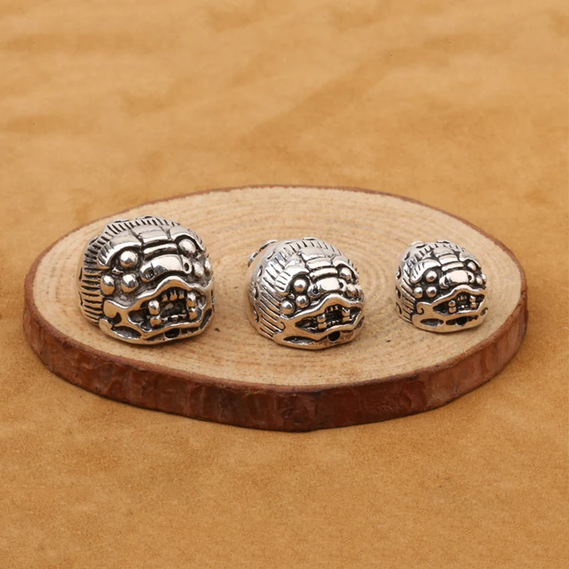 

S925 Sterling Silver Jewelry, Thai Diy Crystal Bracelet Accessories, Big And Small Brave Flat Bead Back Cloud Top Wholesale Bat