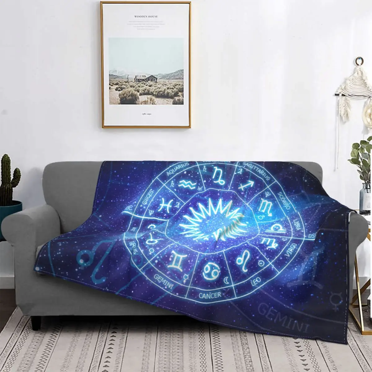 

Constellation Disk Add Warmth Outdoor Space Windproof Blanket Bed Throw Skin-Friendly Lightweight Home Decor Blanket