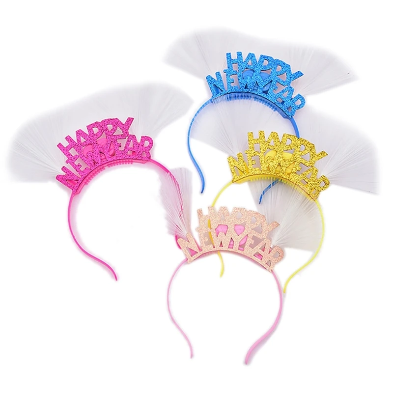 

Креативный обруч для волос в форме счастливого Нового года, держатель для волос для прямой трансляции, Рождественский костюм для вечеринки,...