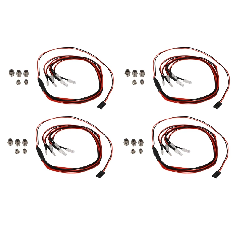 

24 светодиодный Kit 8 Белый 8 красный 8 синий для 1/10 1/8 Traxxas HSP SCX10 D90 HPI Радиоуправляемый автомобиль