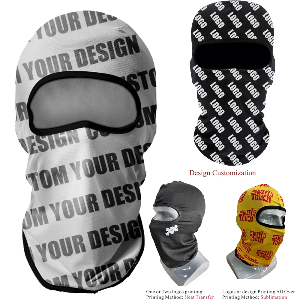 Customized Balaclava Headgear Cycling Bandana Motorcycle Helmet Hood Breathable Ski Mask Neck Gaiter Biker Face Shield Snood Cap