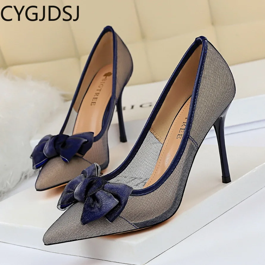 Туфли-лодочки женские на высоком каблуке-шпильке пикантные офисные