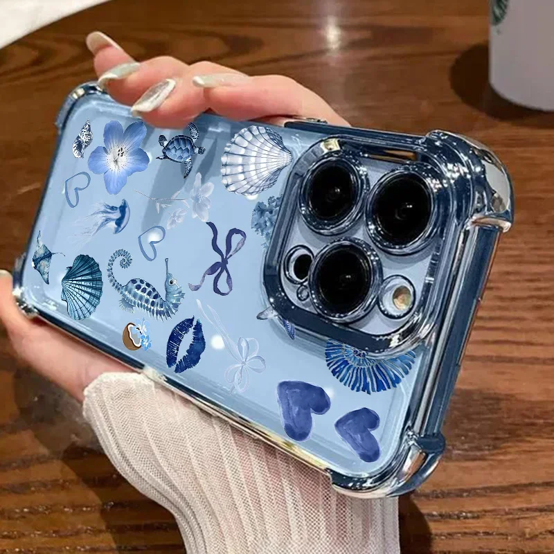 Фото Противоударный чехол с цветочным узором и морскими ракушками для Xiaomi Note 15 14 13 Pro Plus 5G 12 4G Redmi 15C 15 15A 14C 12C 10C №2