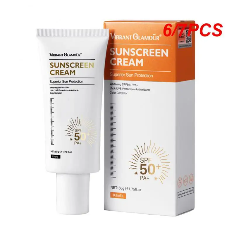 

6/7PCS Moisturizing Skin Protective Cream 50g Sunscreen Cream Face Makeup Spf50 Gel Isolation Lotion Anti Sun Facial Protection