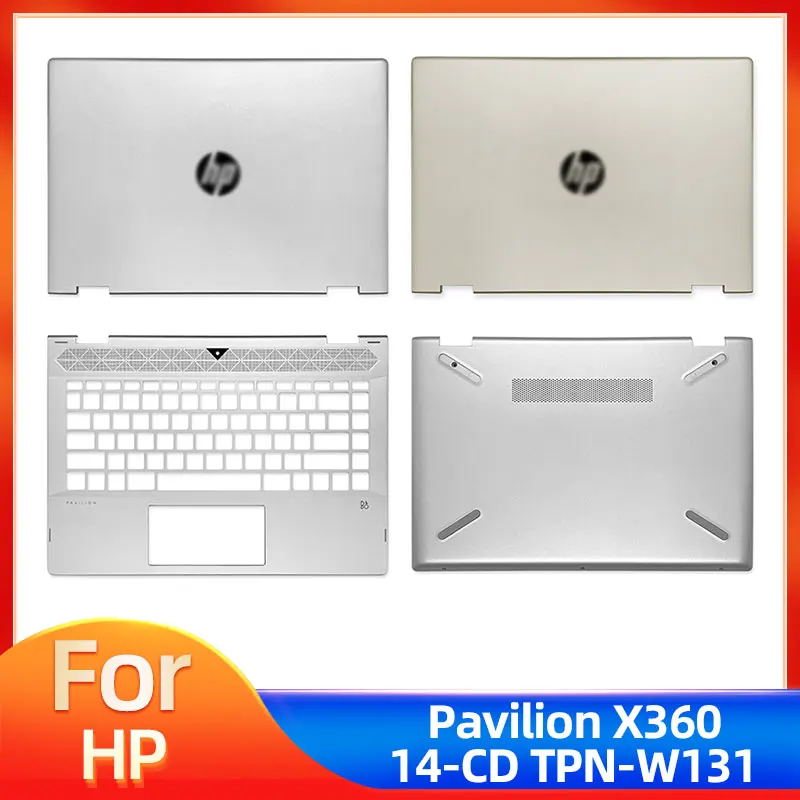 

New LCD Back Cover Gold L22289-001 Silver L22250-001 Palmrest Bottom Cover For HP Pavilion X360 14-CD TPN-W131 Thick Screen