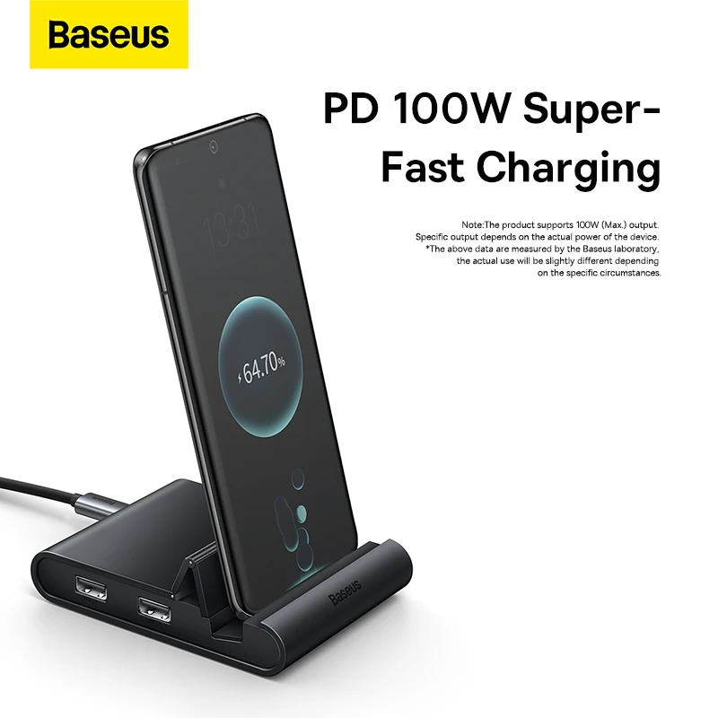 Док-станция Baseus с USB Type-C на 4K HDMI поддержка SD/TF 3 0 PD 100 Вт быстрая зарядка док-станция