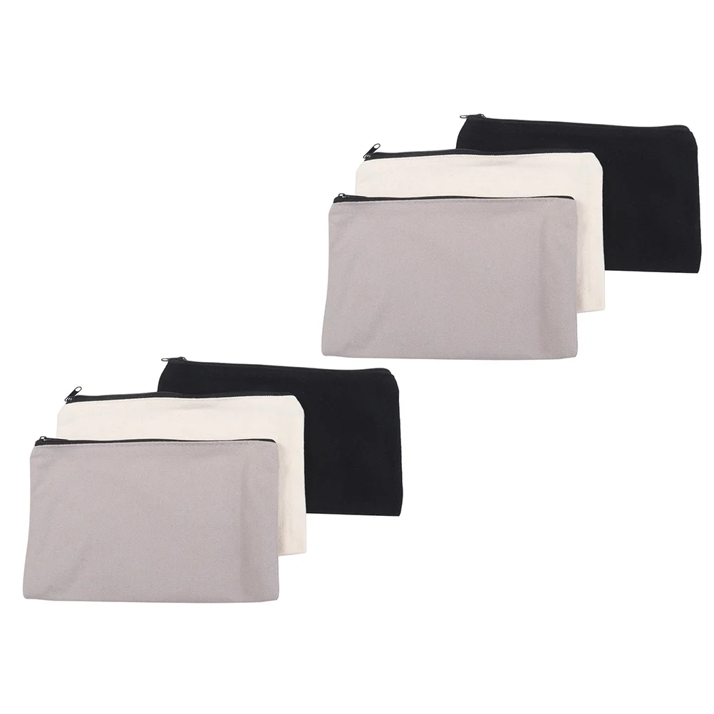 

6pcs Large Capacity Bags Convenient Zipper Stationery Bags Multipurpose Storage Pouches for Home Gift School