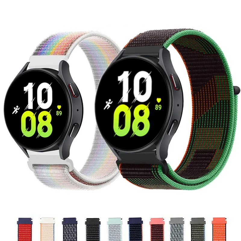 

20MM 22MM Nylon Loop Strap for Samsung Galaxy Watch 5/4 40mm 44mm Sport Wristband Compatible with Huawei Watch 2 Classic