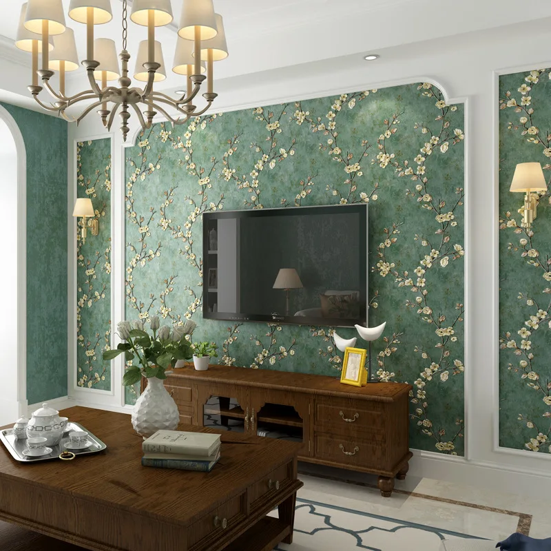 

Pastoral Wallpaper Non-woven Fabric 3D Three-dimensional Bedroom Living Room Background Wallpaper 3d Wallpaper Wall Paper