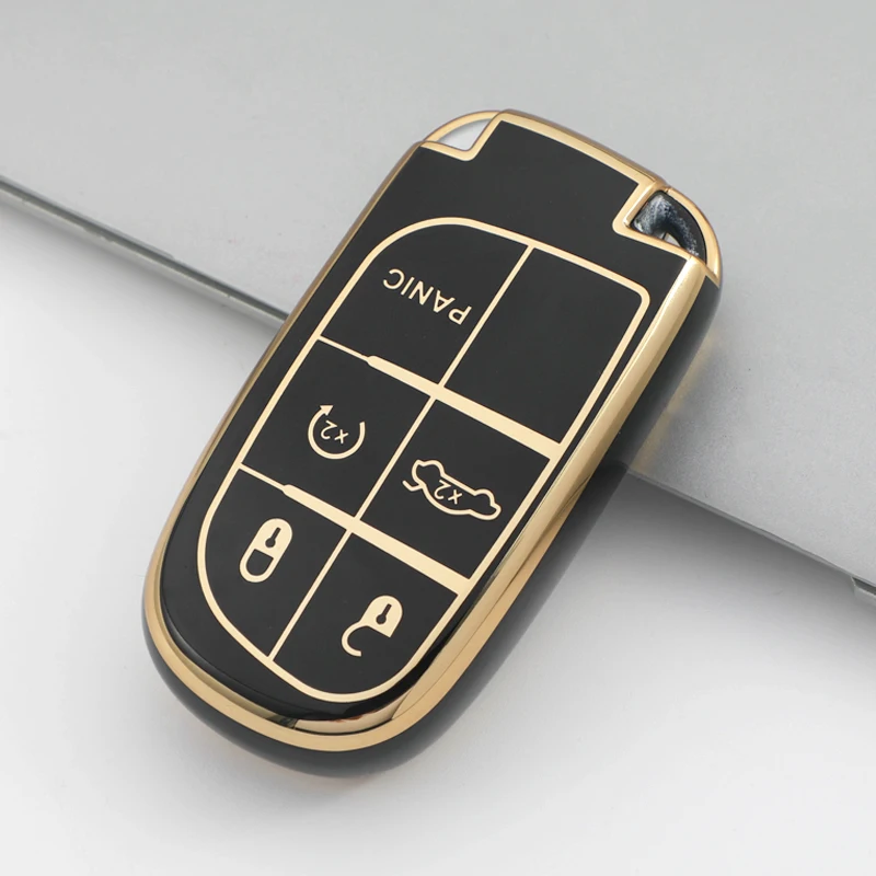 

5-кнопочный чехол для смарт-брелока для Jeep Cherokee Wrangler Compass Renegade Grand Patriot Grand Keychain