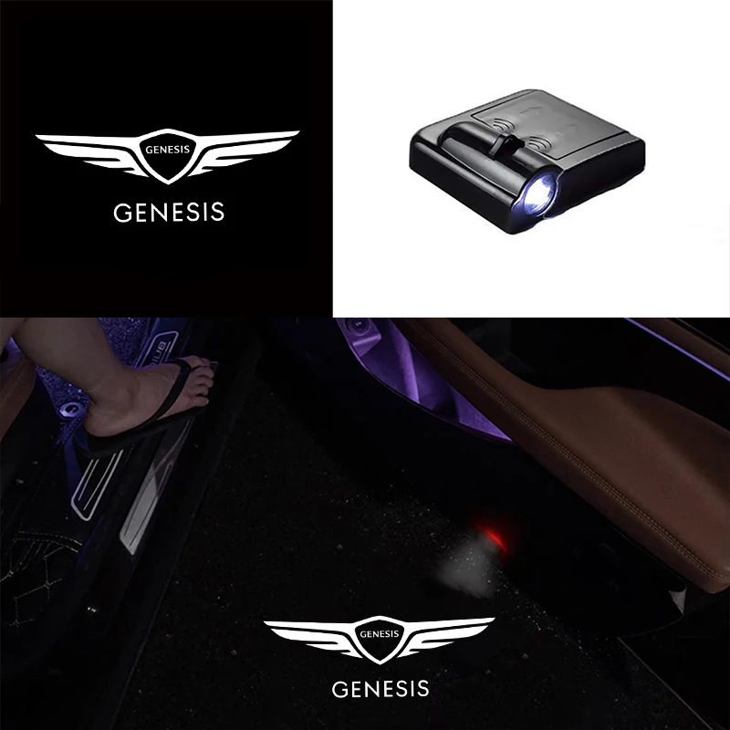 

Car Accessories Led Car Door Light Logo Laser Lamp Welcome Light Ghost Accessories for Hyundai GENESIS G80 G70 G90 Gv80