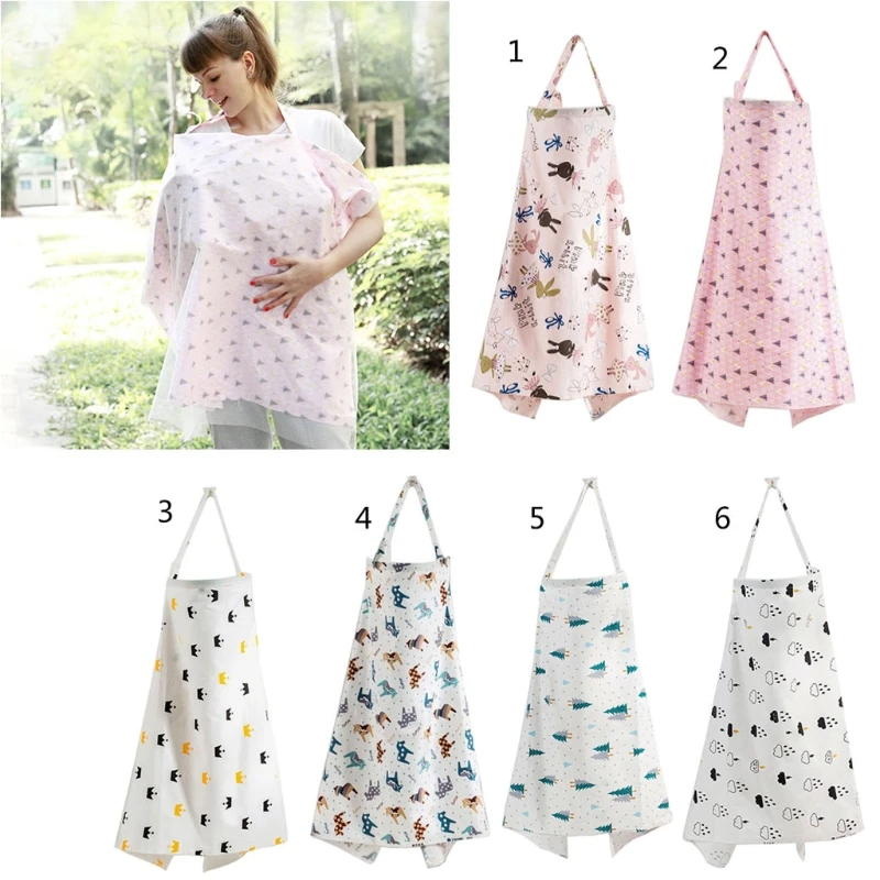 

Cotton Nursing Cover Nurse Breastfeeding Privacy Apron Outdoors 39x27in Soft & Breathable Cotton Apron Style