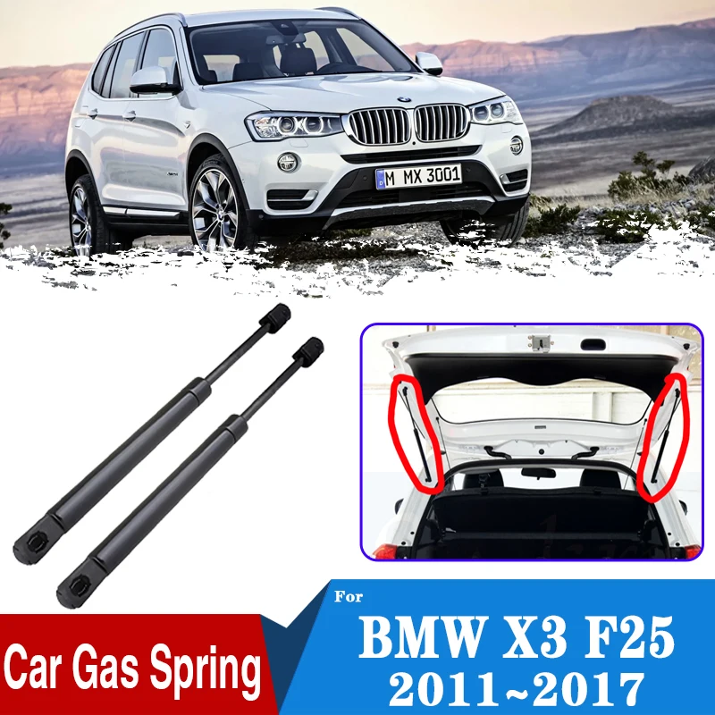 

Для BMW X3 F25 2011 ~ 2017 2015 Автомобильный задний багажник багажника, газовые амортизационные стойки, демпфер, подъемник, гидравлический стержень, автомобильные аксессуары