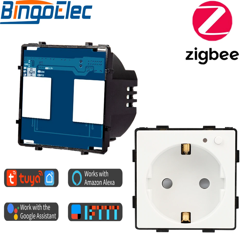 

Bingoelec Zigbee Switch 1/2/3Gang Wall Plug Touch Switches Without Panel Tuya Smart Life Alexa App Control DIY Functional Part