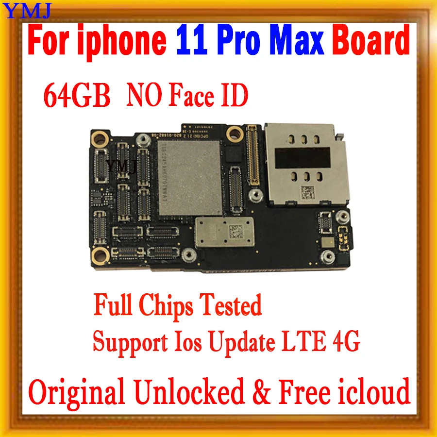 Kup Dla IPhone 11 Pro Max Płyta Główna MB Wsparcie Aktualizacja LTE 4G Płyta Logiczna Z Pełnymi Chipami Testowana Płyta Główna Z/bez Płyty Identyfikacyjnej