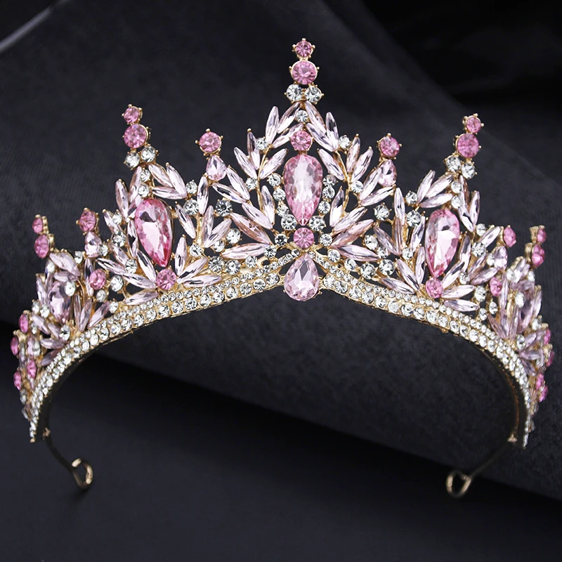 Тиары в стиле барокко для принцессы элегантные тиары розового цвета с