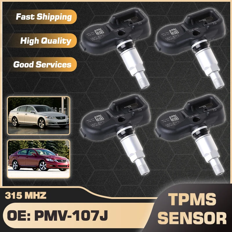 Фото PMV-107J для Lexus GS300 GS350 2006-2011 Lexus GS430 GS450h GS460 2007-2011 315 МГц автомобильный датчик давления в шинах TPMS 42607-30050 №1
