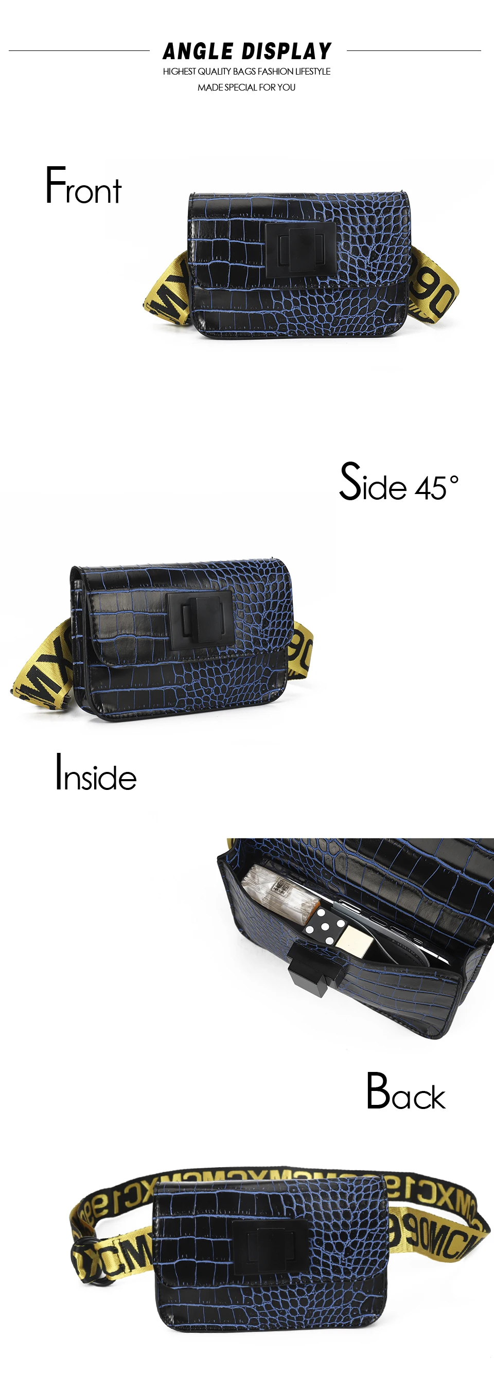 Brand new authentic Fanny pack fashion trend bag waterproof moisture resistant wear Fanny pack Senior designers make for women
