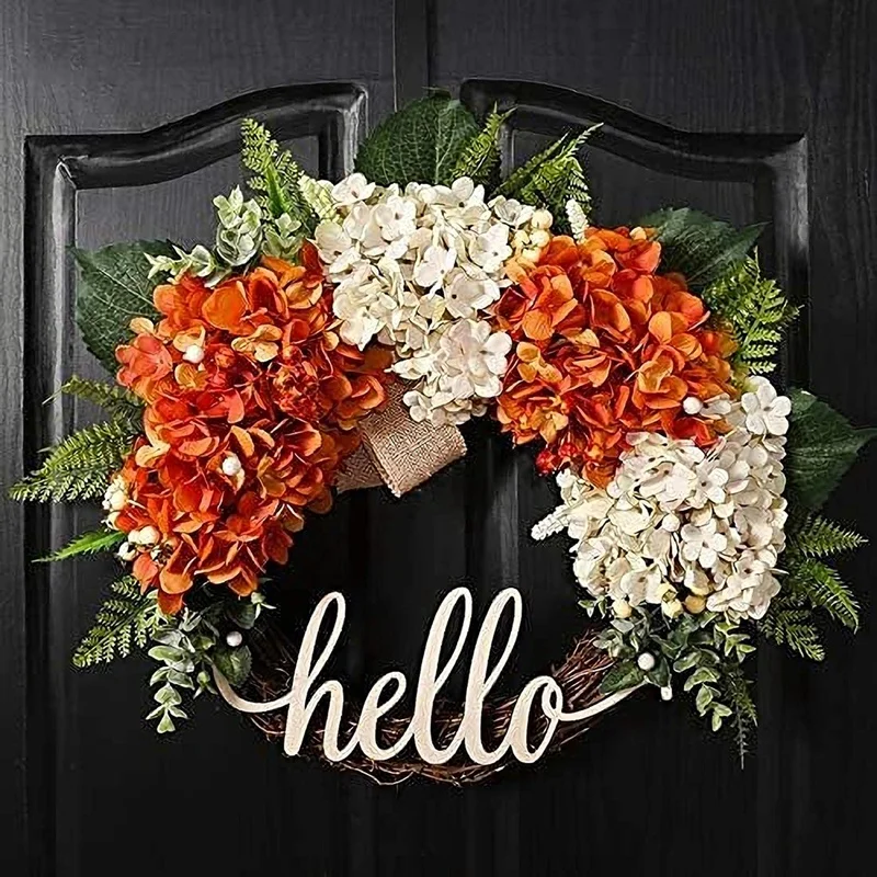 

Fall Wreath, Wreath For Front Door, Hydrangea Wreath, Autumn Wreath, Wreath For Fall Decor Thanksgiving Autumn Easy Install