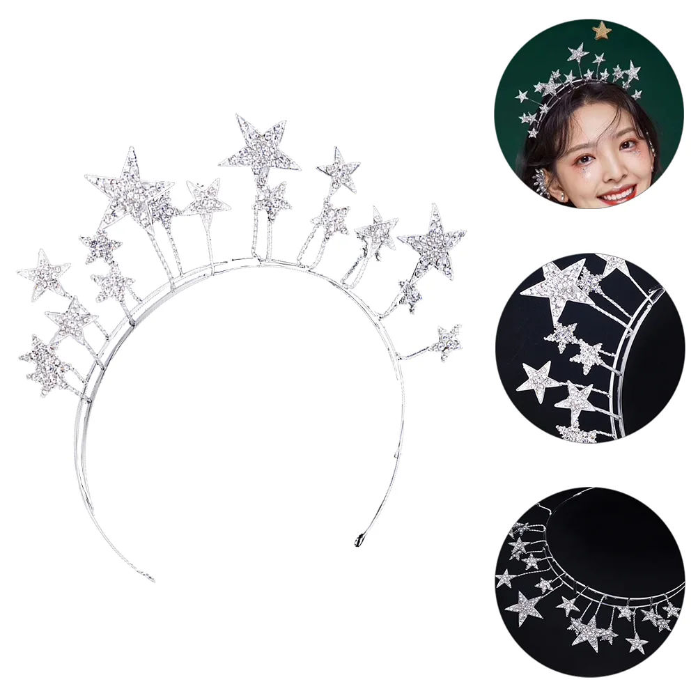 

Star Headband Hairband Rhinestone Tiara Headpiece Glitter Women Headbands Wedding Hair Bridal Party Accessories Headdress