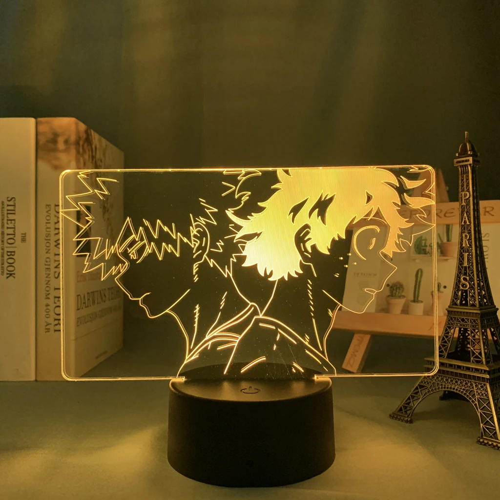 

Anime Led Light My Hero Academia Deku x Bakugo for Room Decor Battery Powered Home Lighting Birthday Gift 3d Led Lamp Manga MHA