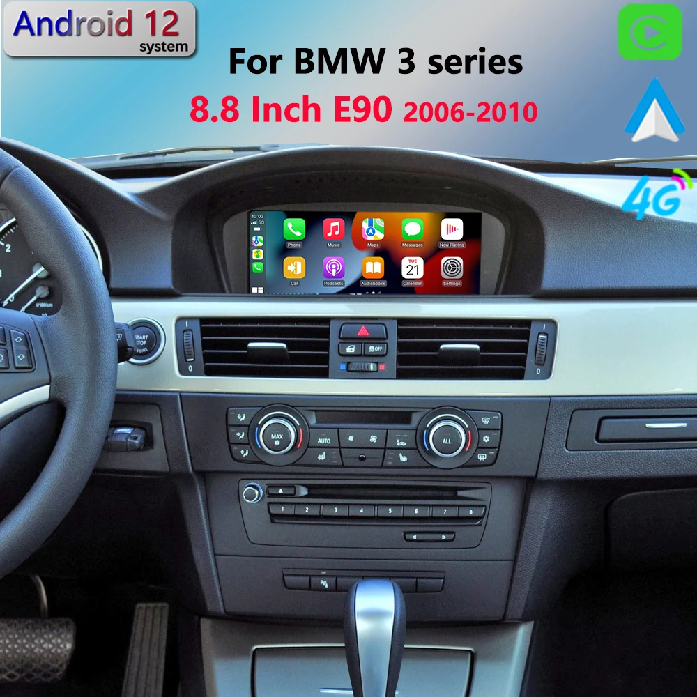 

Android 12 CarPlay Car Radio GPS Navigation DVD Multimedia Player Screen For BMW 5Series E60 E61 E90 E91 CCC CIC iDrive HeadUnit