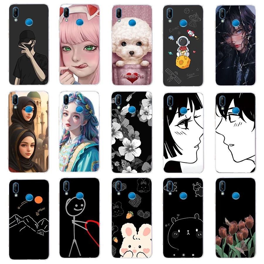 1 чехол для huawei nova 3/3i/2i/5t/4e мягкий силиконовый защитный из ТПУ корпус