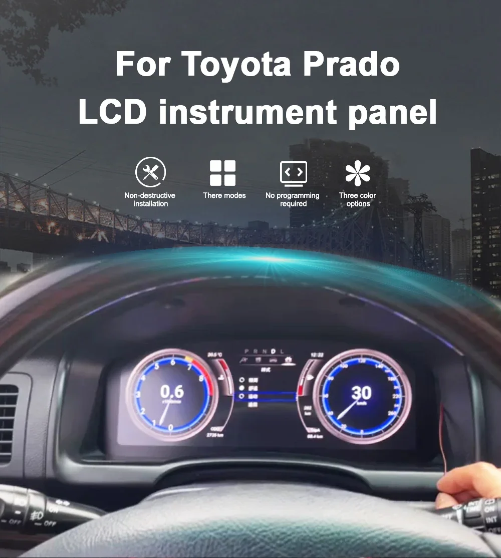 12 3-дюймовый автомобильный цифровой кластер Linux OS приборная панель для Toyota Prado Lexus