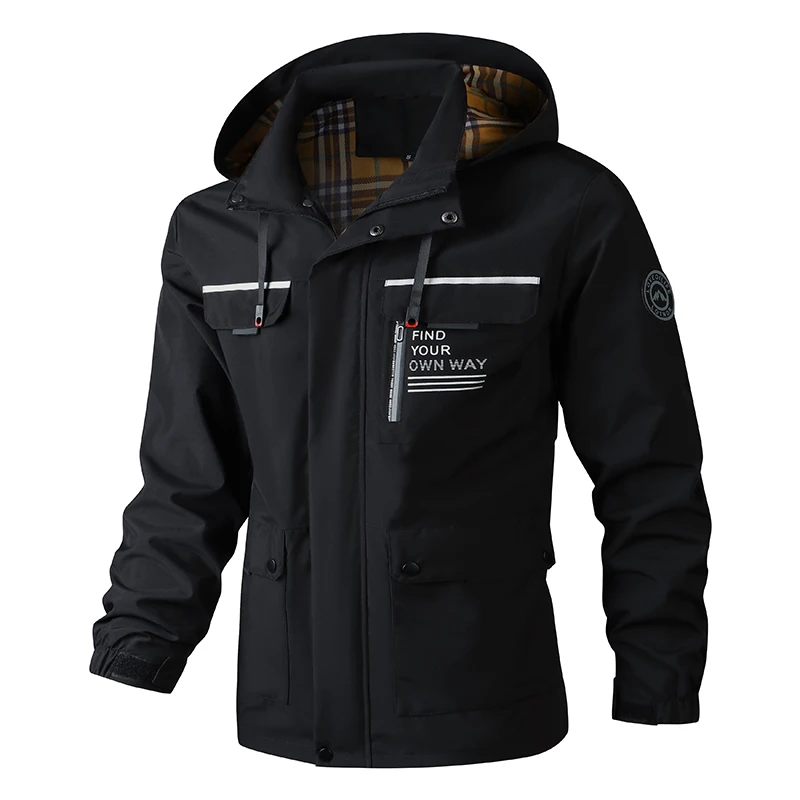 Мужская куртка-ветровка повседневная модная универсальная дизайнерская рабочая