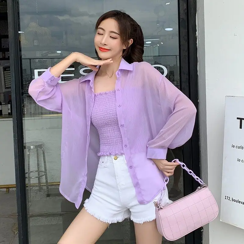 Блуза с длинным рукавом для женщин блуза chaqueta morada Verano