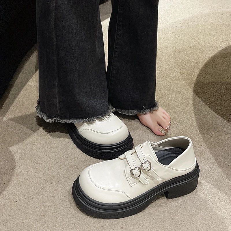 

Лолита обувь Новинка массивные Лоферы женская обувь на платформе японская Униформа кожаная обувь для колледжа девушки Мэри Джейн повседневная обувь