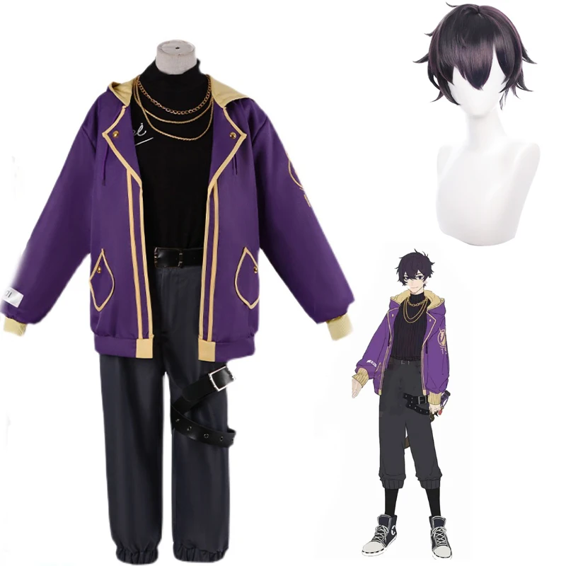 

VTuber Luxiem Shoto Dog Shxtou Cosplay Costume NIJISANJI Fancy Party Suit Wig Shoes Jacket Halloween Carnival Uniform Men Women