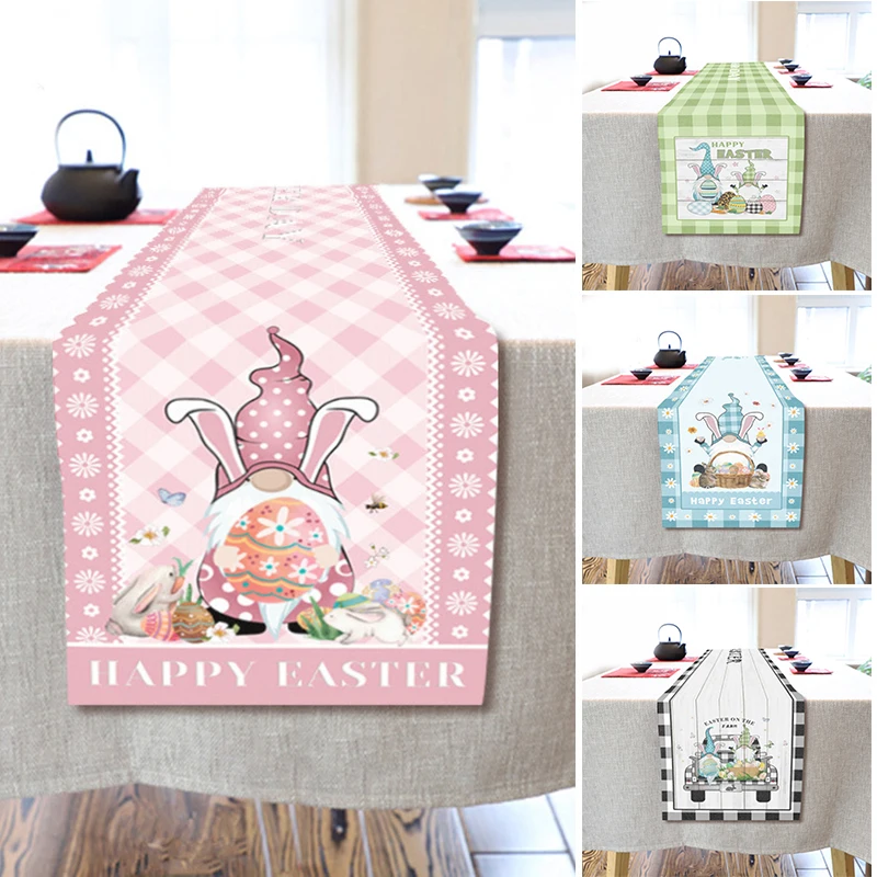 Easter Table Runners  Non-Slip Rectangle Table Setting Decor For Easter Table Lace Fabric Tablecloth Covers