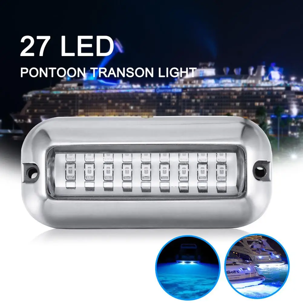 

2PCS 27LED Boat Transom Light Waterproof Marine Boat Underwater Pontoon Transom Lamp Universal For Yachting Marine Rvs Drop ship