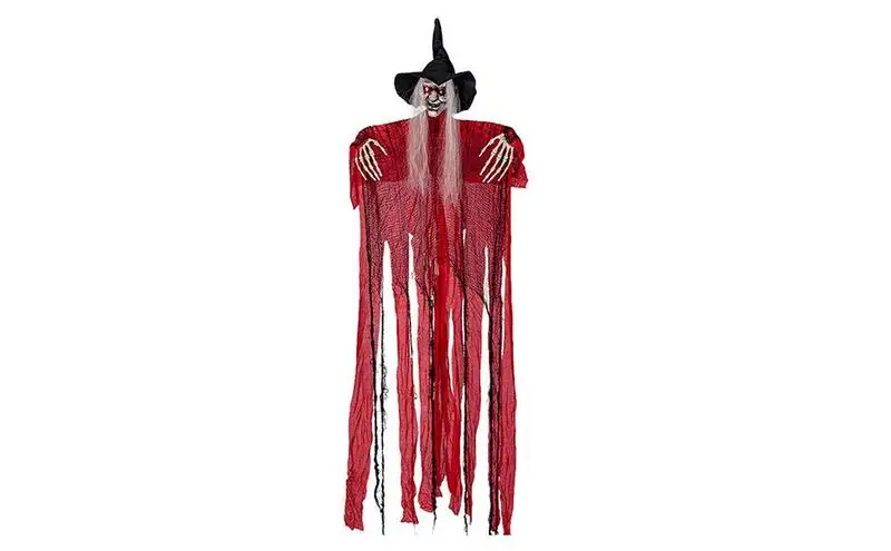 

Animated Hang On Ghost Portable Red Eyes Flying Ghosts Haunted House Prop Universal Durable hanging Horror Decoration Props